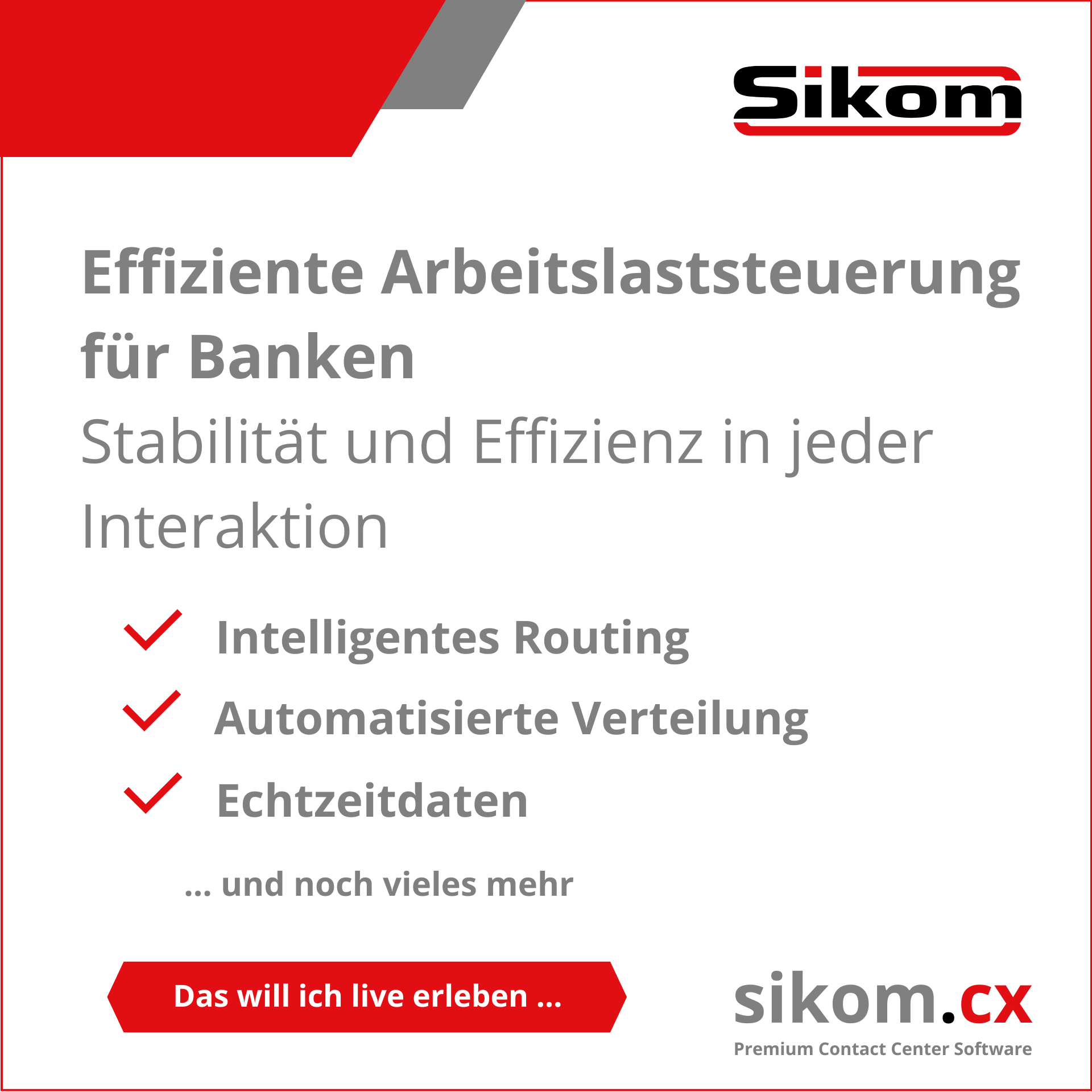 Effiziente Arbeitslaststeuerung für Banken
